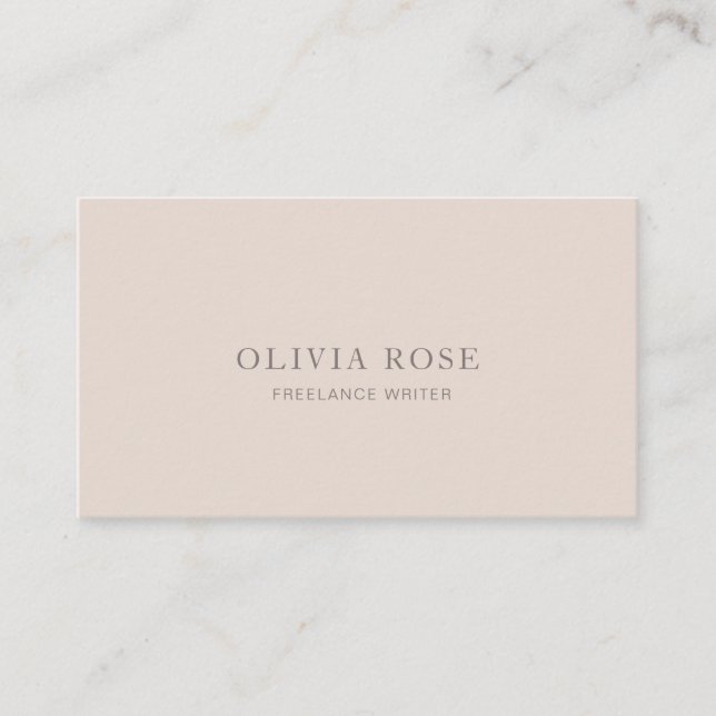 Simple Elegant Pastel Professional Minimalist Business Card (Front)