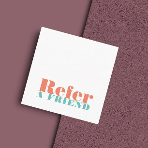 Simple Elegant Pastel Referral Card