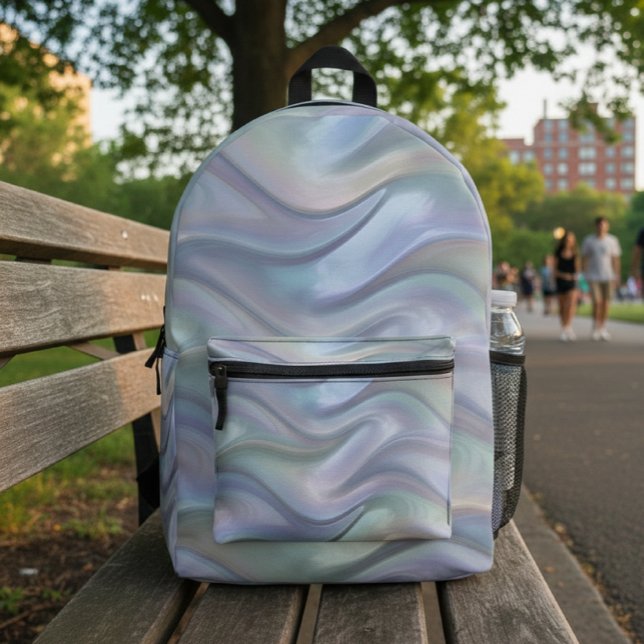 Simple Elegant Pastel Waves Backpack - Cute Modern (Creator Uploaded)