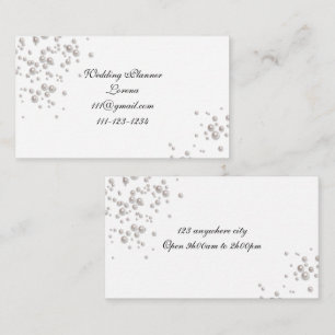 simple elegant pearl business card