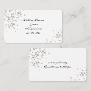 simple elegant pearl business card