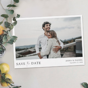 Simple Elegant Personalised Photo Save the Date