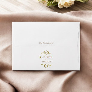 simple elegant personalised wedding envelope