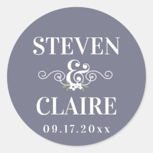 Simple Elegant Personalised Wedding Envelope Seal