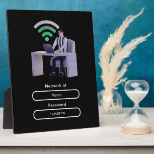 Simple Elegant Personalised Wifi Network Password Plaque