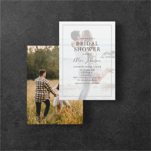Simple Elegant Photo Bridal Shower Invitation
