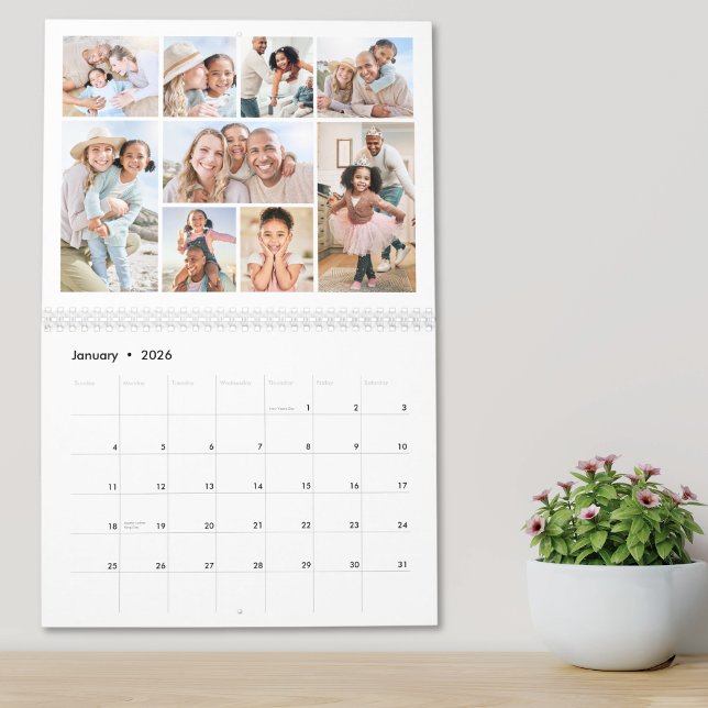 Simple Elegant Photo Collage Calendar (Simple Elegant Photo Collage Calendar)