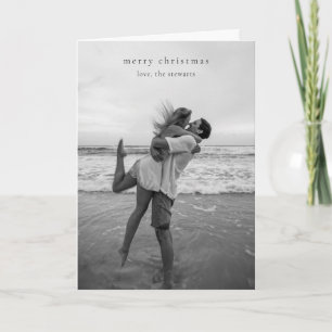 Simple Elegant Photo Modern Christmas Holiday Card