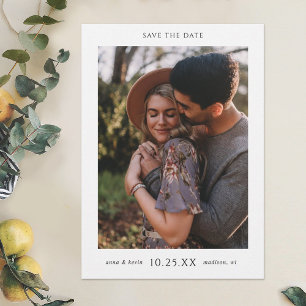 Simple Elegant Photo Save the Date Wedding Invite