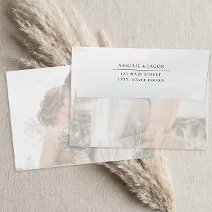 Simple Elegant Photo Wedding Envelope