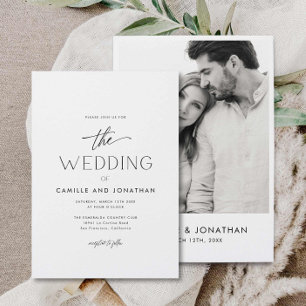 Simple Elegant Photo Wedding Invitation