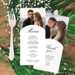 Simple & Elegant Photo Wedding Menu Card<br><div class="desc">This Simple & Elegant Photo Wedding Menu Card is for the minimalist couple. Changeable colours to fit any palette. Simply edit using the design tool to make your changes.</div>