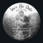Simple Elegant Photo Wedding Modern Black Magnet<br><div class="desc">Simple,  elegant,  black and white,  modern photo Wedding,  Save the Date magnet. You can personalise it with your details.</div>