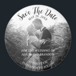 Simple Elegant Photo Wedding Modern Black Magnet<br><div class="desc">Simple,  elegant,  black and white,  modern photo Wedding,  Save the Date magnet. You can personalise it with your details.</div>