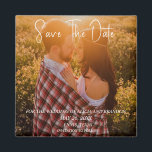 Simple Elegant Photo Wedding Modern Magnet<br><div class="desc">Simple,  elegant,  typography,  modern photo Wedding,  Save the Date magnet. You can personalise it with your details.</div>
