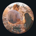 Simple Elegant Photo Wedding Modern Rustic Magnet<br><div class="desc">Simple,  elegant,  whimsical,  modern photo Wedding,  Save the Date magnet. You can personalise it with your details.</div>