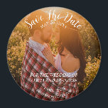 Simple Elegant Photo Wedding Modern Rustic Magnet<br><div class="desc">Simple,  elegant,  whimsical,  modern photo Wedding,  Save the Date magnet. You can personalise it with your details.</div>