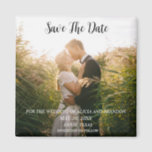 Simple Elegant Photo Wedding Modern Whimsy Magnet<br><div class="desc">Simple,  elegant,  modern photo Wedding,  Save the Date magnet. You can personalise it with your details.</div>