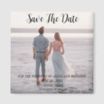 Simple Elegant Photo Wedding Modern Whimsy Magnet<br><div class="desc">Simple,  elegant,  black and white,  modern photo Wedding,  Save the Date magnet. You can personalise it with your details.</div>