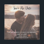 Simple Elegant Photo Wedding Modern Whimsy Magnet<br><div class="desc">Simple,  elegant,  modern photo Wedding,  Save the Date magnet. You can personalise it with your details.</div>