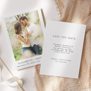 Simple Elegant Photo Wedding Save The Date