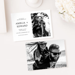 Simple Elegant Photo Wedding Save the Date  Invitation