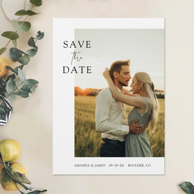 Simple Elegant Photo Wedding Save the Date Invite (Creator Uploaded)