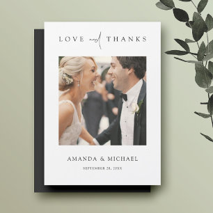 Simple Elegant Photo Wedding Thank You Magnet