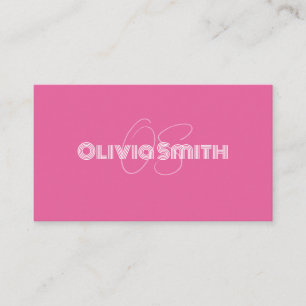Simple Elegant Pink Minimalist Business Card