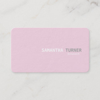 Simple Elegant Pink Textured Professional Custom Business Card