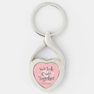 simple elegant pink valentine, Sweet for Friends Key Ring