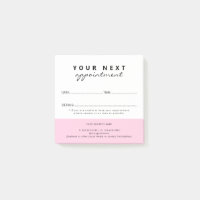 Simple Elegant Pink White Salon Appointment