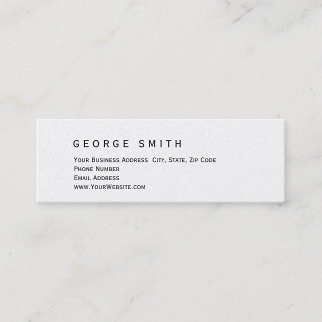 Simple Elegant Plain Trendy Business Card (Front)