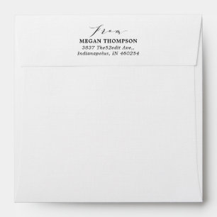 Simple Elegant Pre-Addressed Square Envelope