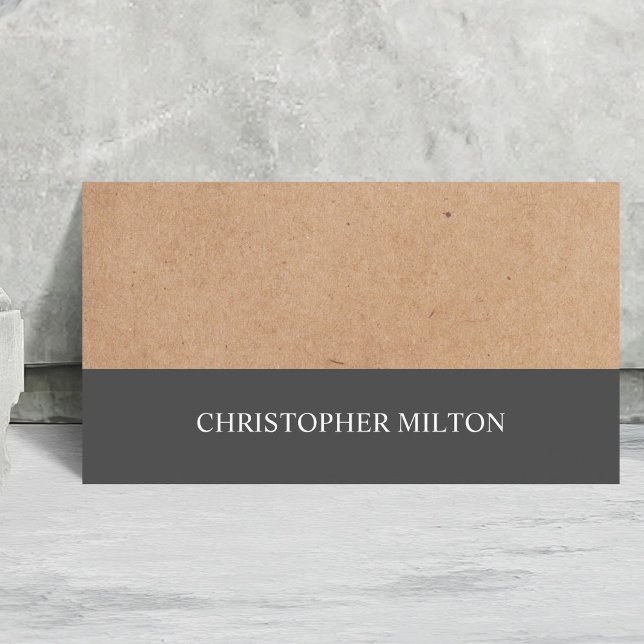 Simple Elegant PRINTED Kraft Paper Consultant Business Card (Creator Uploaded)