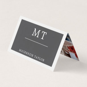 Simple Elegant Professional 9 Photo Business Card