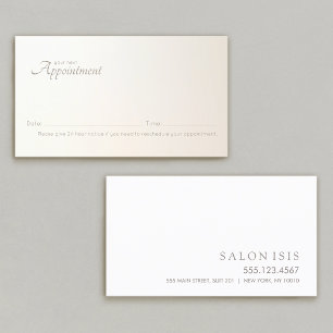 Simple Elegant Professional Appointment Reminder Card