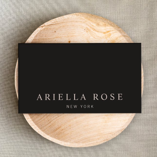 Simple Elegant Professional Black Business Card (Creator Uploaded)