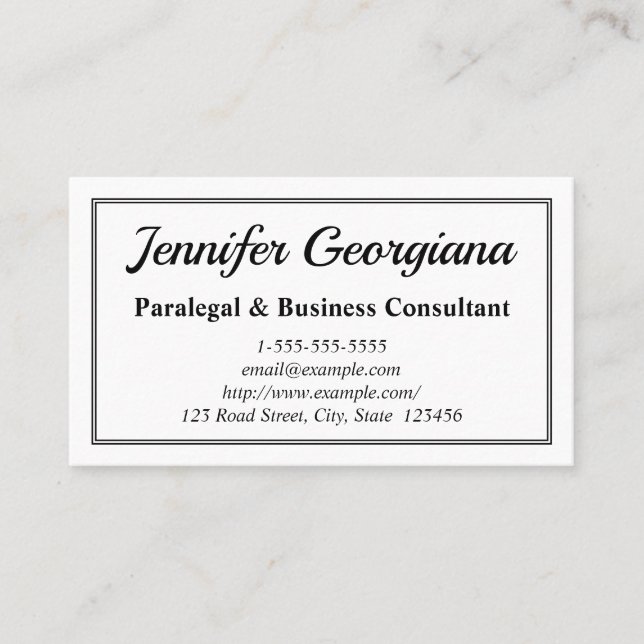 Simple, Elegant, Professional Business Card (Front)