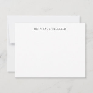 Simple Elegant Professional Classic Silver Grey Card