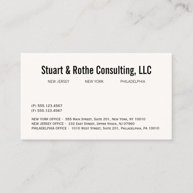 Simple Elegant Professional Corporate Office Business Card (Front)