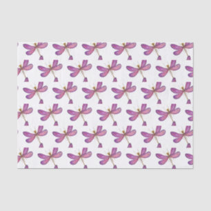 Simple & Elegant Purple Dragonfly Tissue Paper