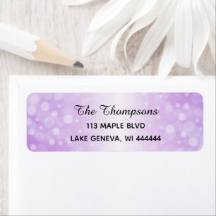 Simple Elegant Purple Gradient Return Address Label