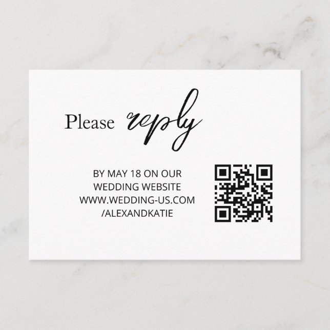 Simple Elegant QR Code Modern Enclosure Card (Front)