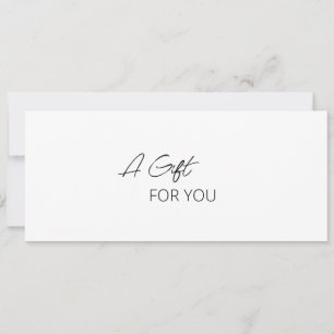 Simple Elegant QR Code Modern Gift Certificate