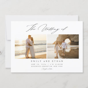 Simple Elegant QR Code Photo Wedding Invitation
