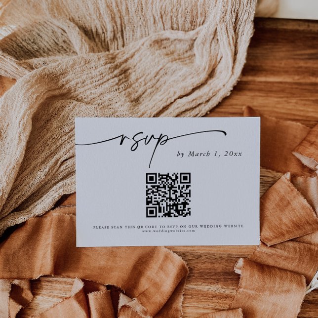 Simple Elegant QR Code RSVP Insert Card (Creator Uploaded)