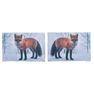 Simple Elegant Red Fox Artwork   Pillowcase