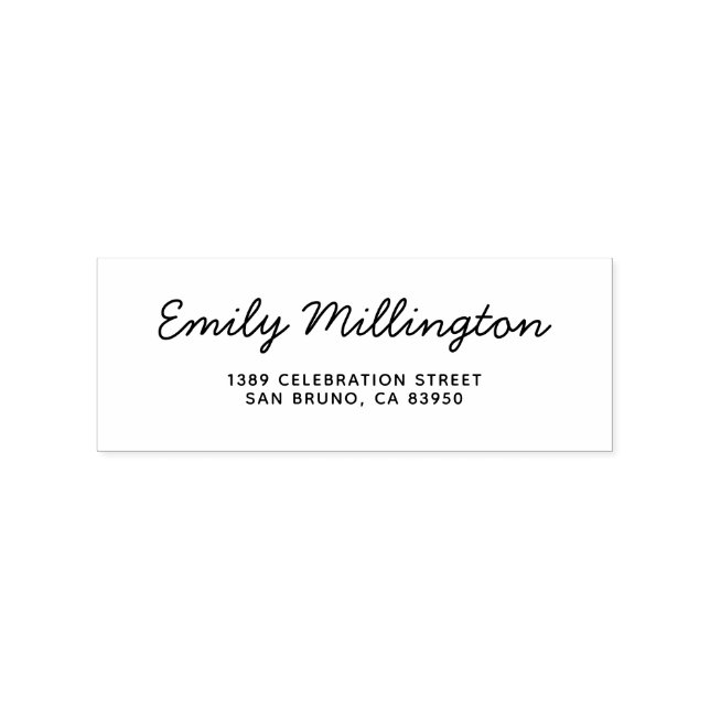 Simple Elegant Return Address Rubber Stamp (Imprint)
