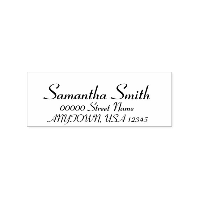 Simple Elegant Return Address Rubber Stamp (Imprint)